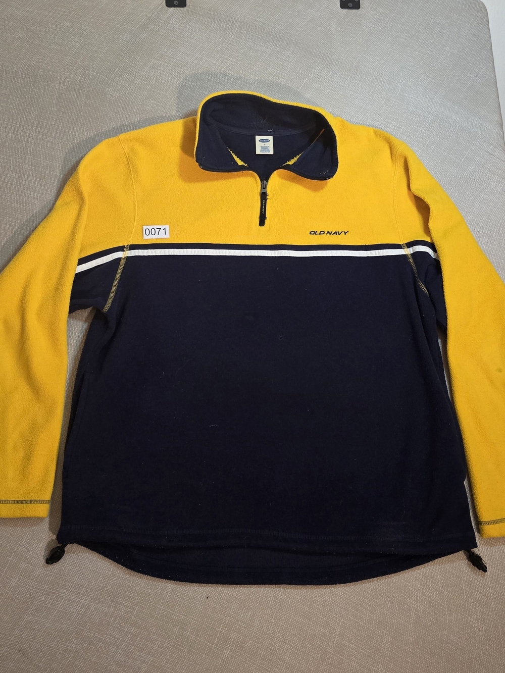 Old Navy Men’s Yellow & Navy Half-Zip Pullover